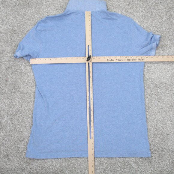 Banana Republic Polo Shirt Mens XL Blue Slim Fit Cotton Short Sleeve Pullover - Picture 9 of 12